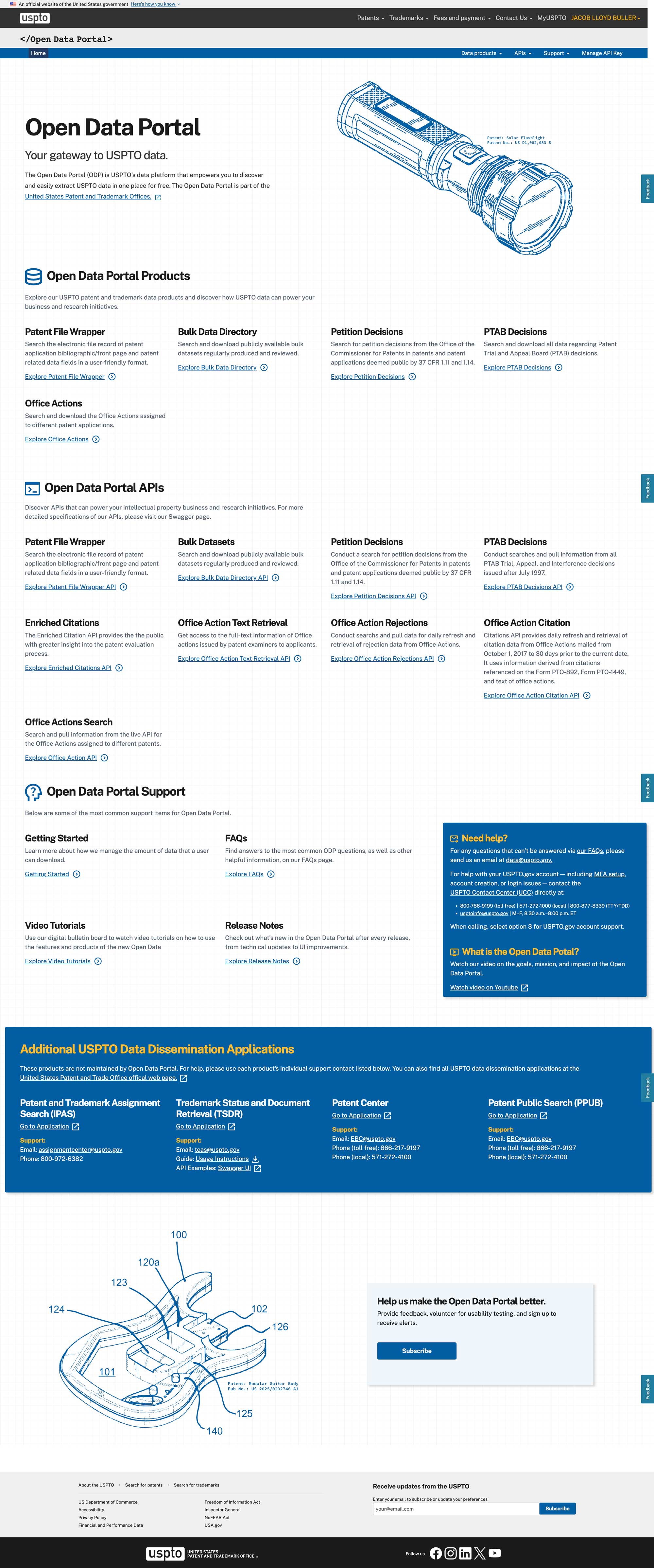 Open Data Portal homepage redesign